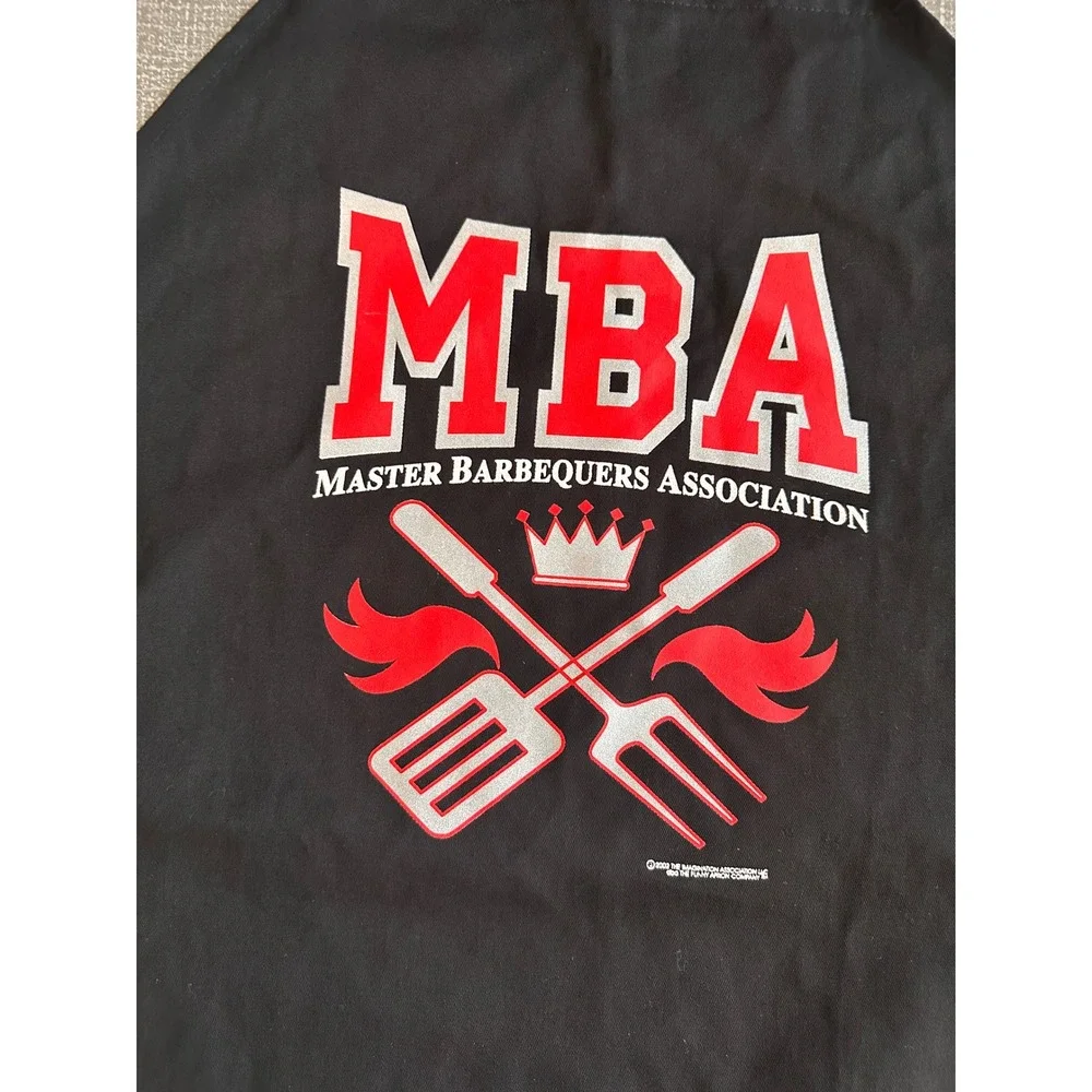 The Funny Apron Company MBA Master Barbequers Association Black Grilling Apron